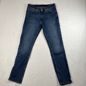 Levi's 511 Jeans Mens 32x32 Blue Dark Wash Slim Fit Stretch Denim Pants Zip Fly‎